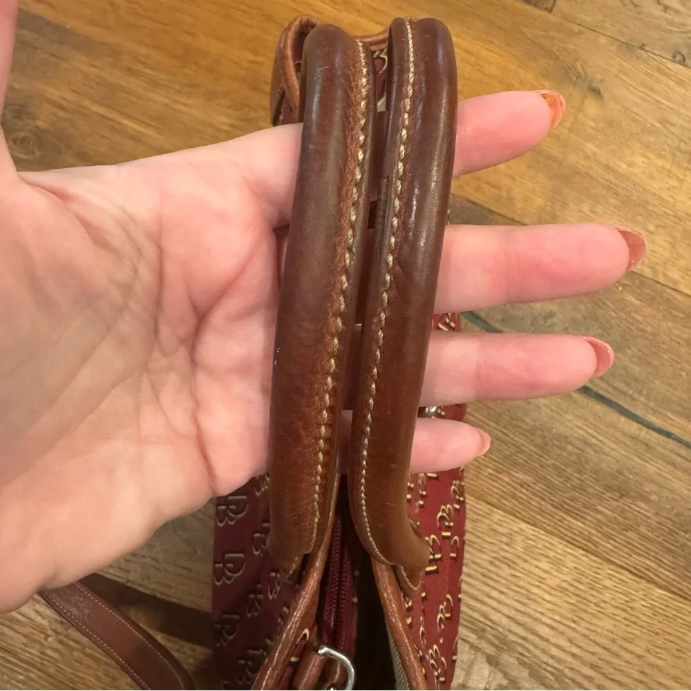 Dooney & Bourke Red and Brown Satchel